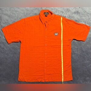 Antigua Mens Phoenix Suns Polo Short Sleeve Buttton Up SIZE LARGE ORANGE